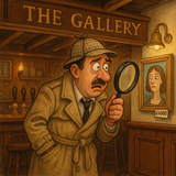 A bumbling detective is looking for artwork being sold wrongly as valuable in a pub called The Gallery 