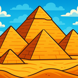 A Cartoon style depiction of the three pyramiods of gaze