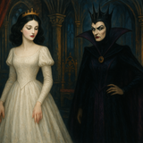 A princess with skin as white as snow and a wicked queen
