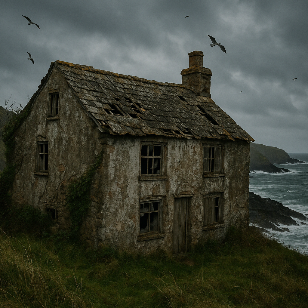 A run down cottage on the coast of England - pic should be 1000px square