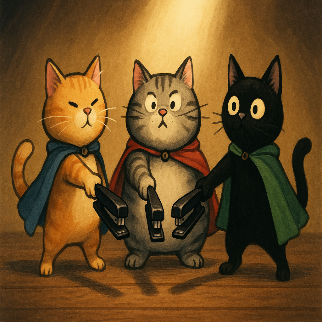not quite the three musketeers